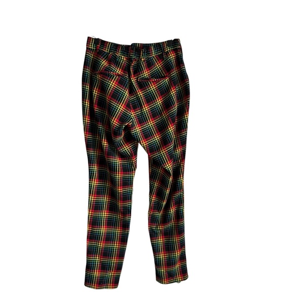 Hot Topic Women’s Rainbow Plaid Tapered Leg Pants - Picture 2 of 7